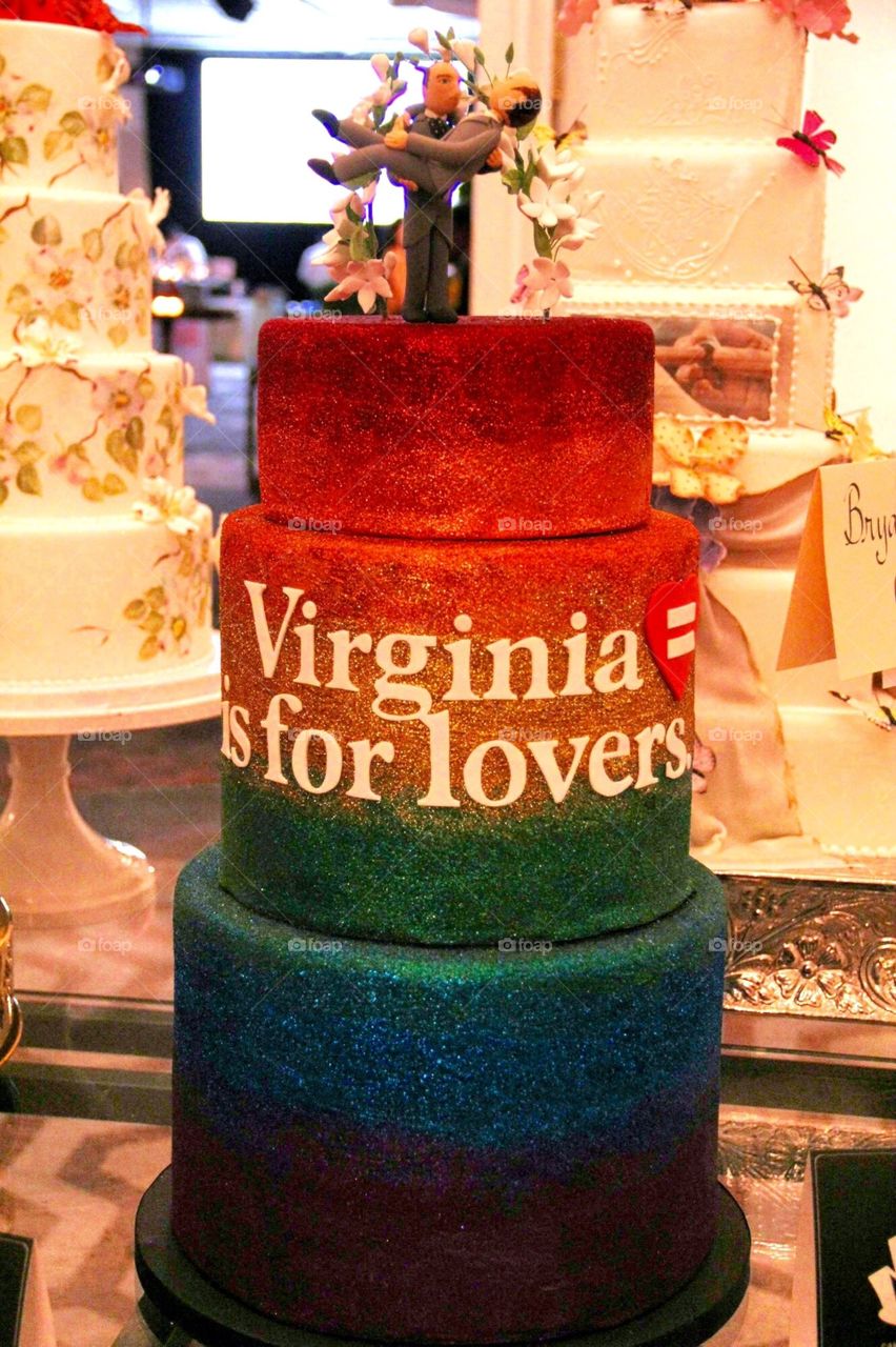 Virginia is for Lovers . LGBT wedding cake
