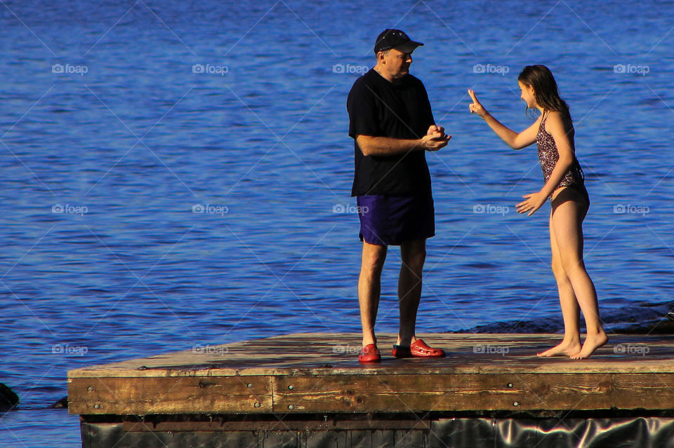 We mostly swam at the lake this summer. This lake is glacier fed so can be quite cold at times. My husband & youngest had been warming on the dock & were playing rock, paper, scissors to see who had to dive in first! 🏊‍♀️ 