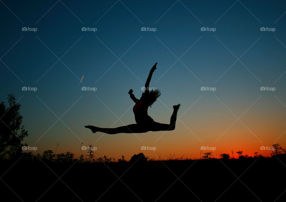Leap at Sunset
