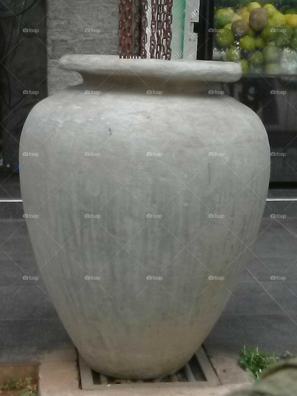 a pottery vase