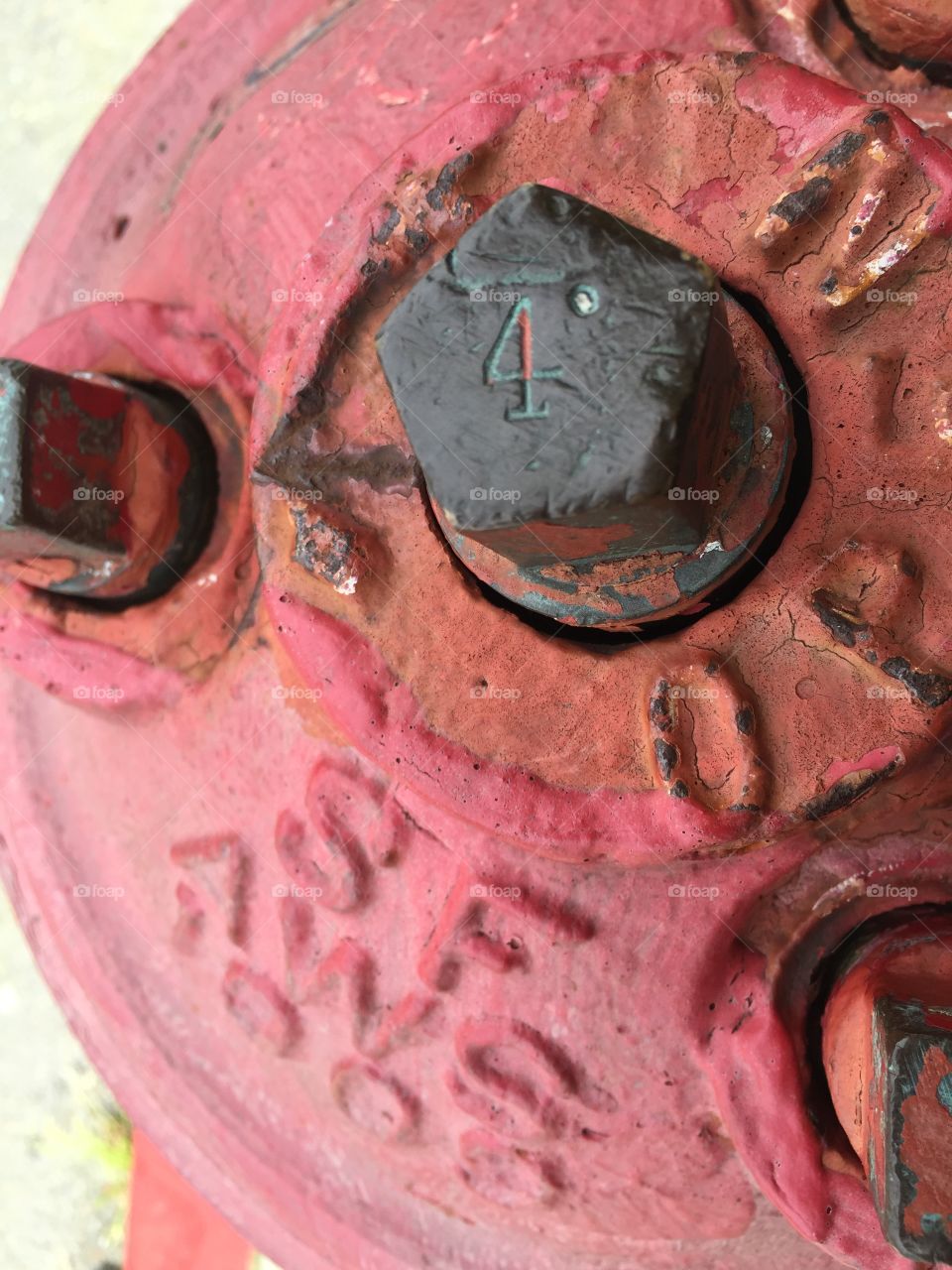 Extreme closeup fire hydrant 