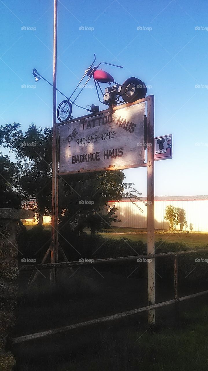 backhoe service. This is a neat sign that I saw while out exploring in East Texas