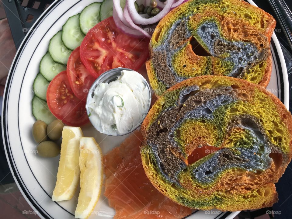 Lox and bagel on Pride Day