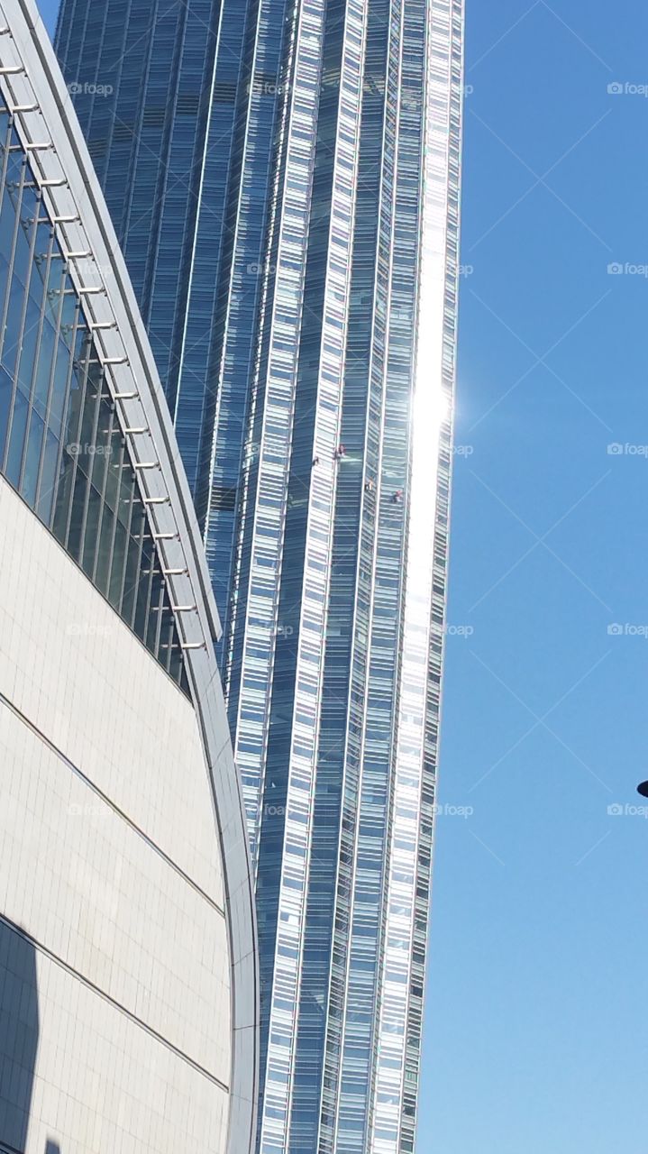 Can you find that men are working in this picture?