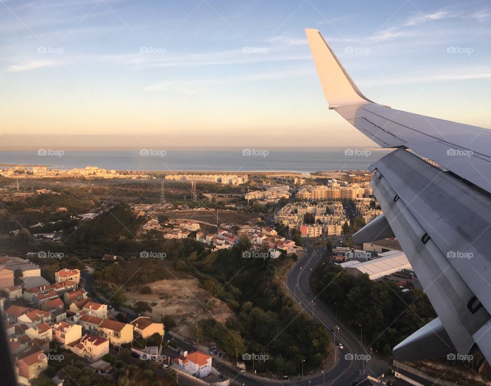 Flying over Lisbon