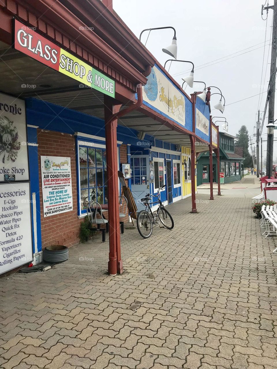 Lonely bicycle on deserted street