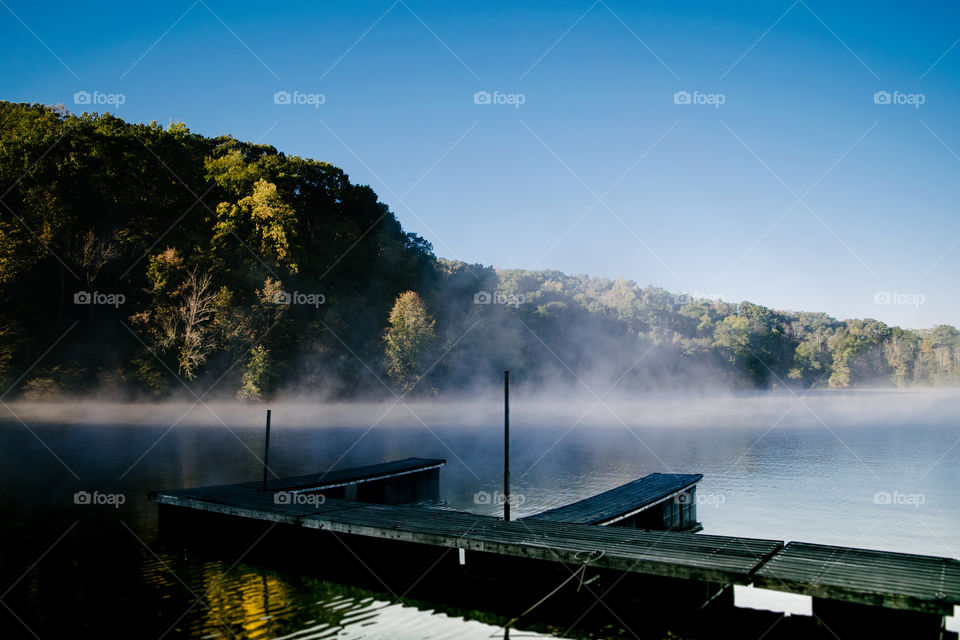 Misty Morning Lake