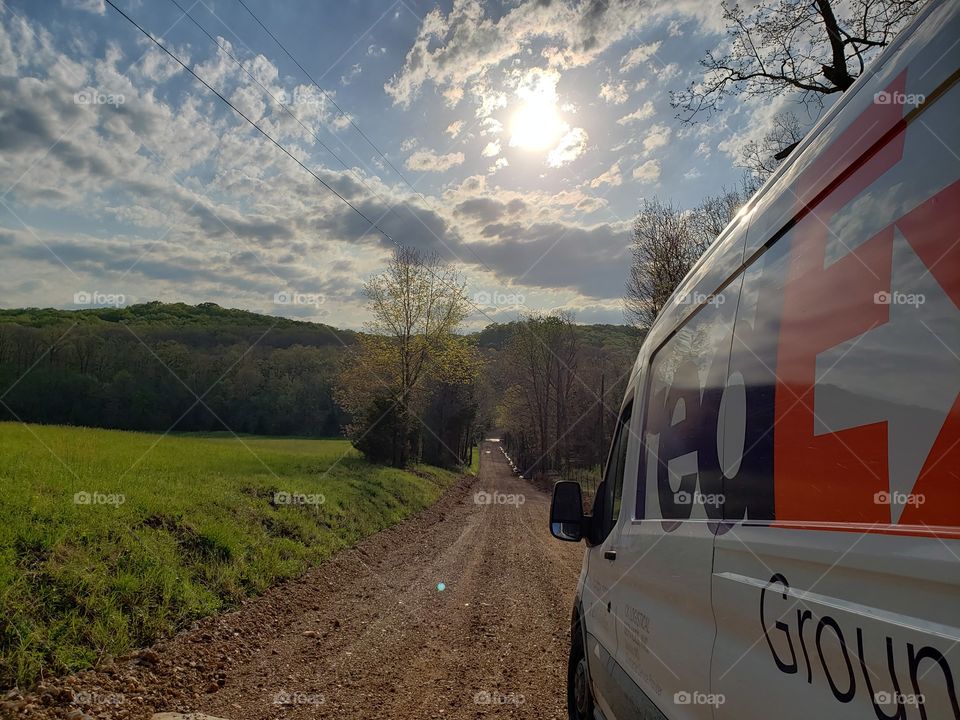 working on a beautiful day