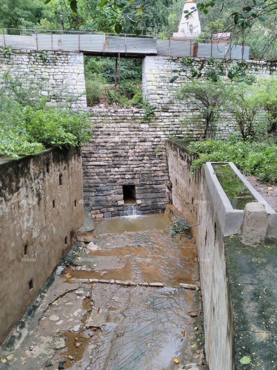 Water flowing in sewers