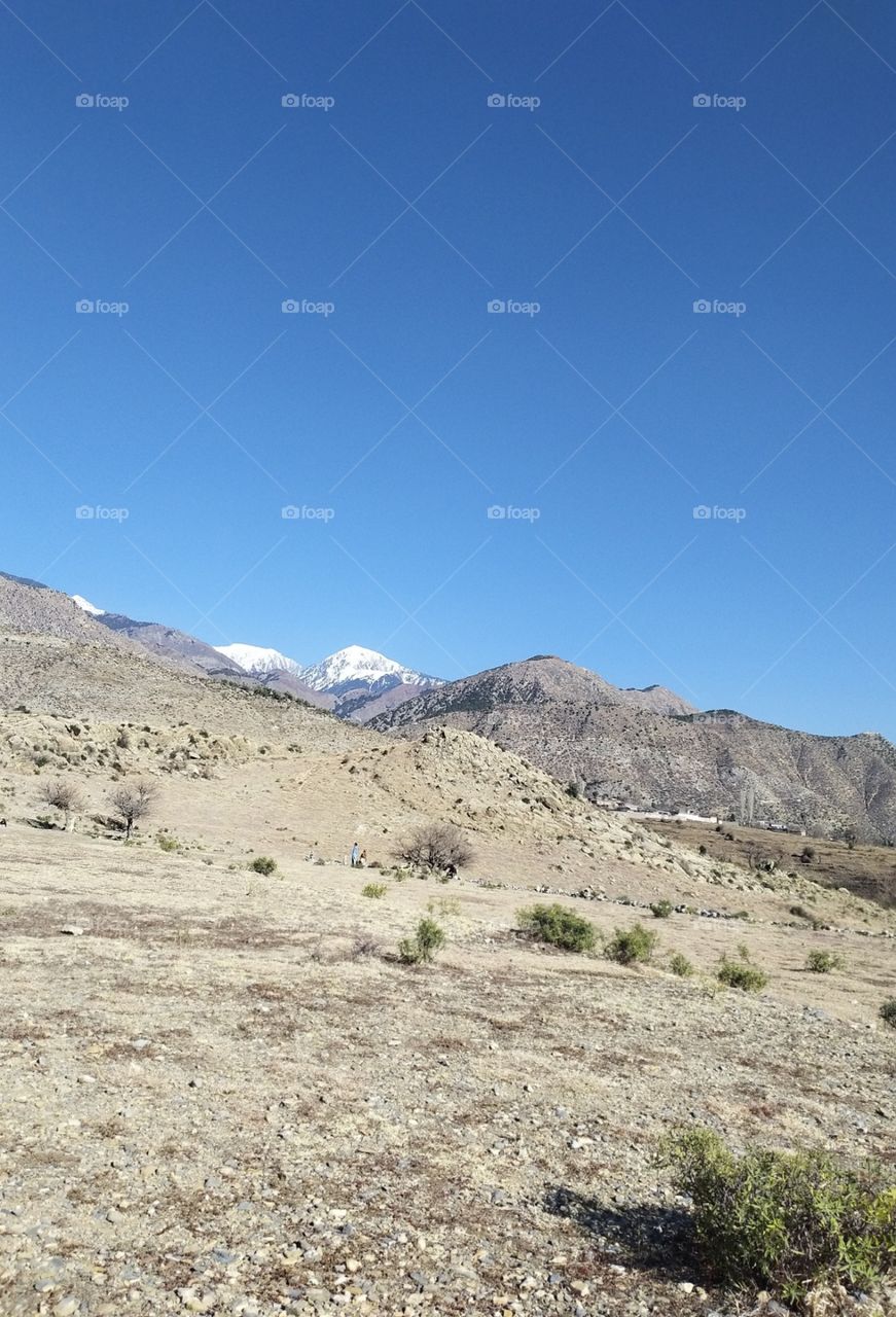 desert and mountain snow
