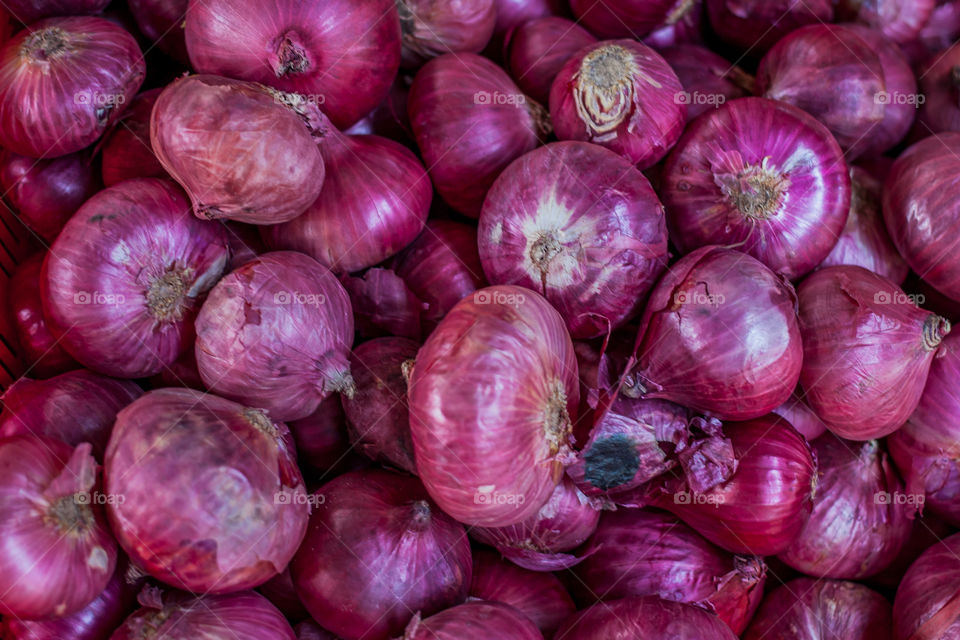 Full frame shot of onions