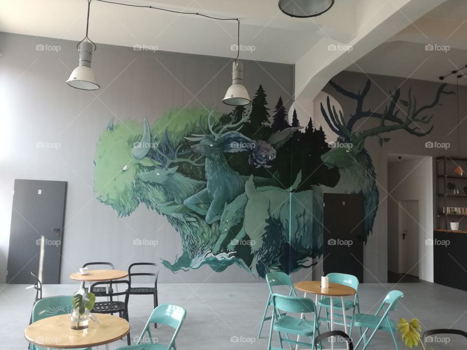 graffiti in the restaurant