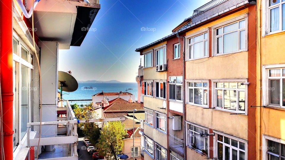 turkia istanbul منظر رائع من شرفة المنزل المطلة على البحر