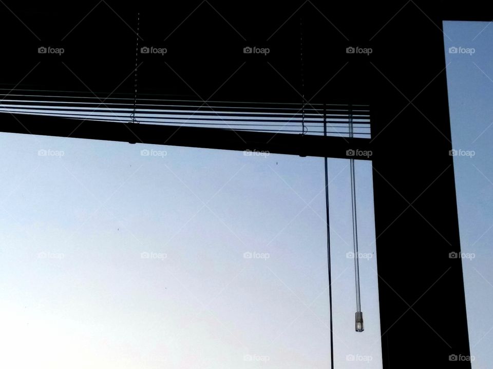 Abstract view of a window during sunset