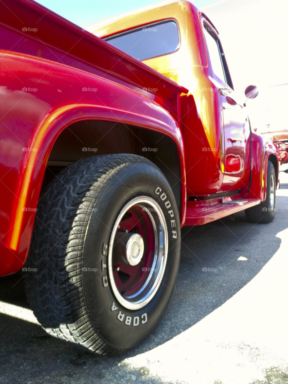 red classic truck