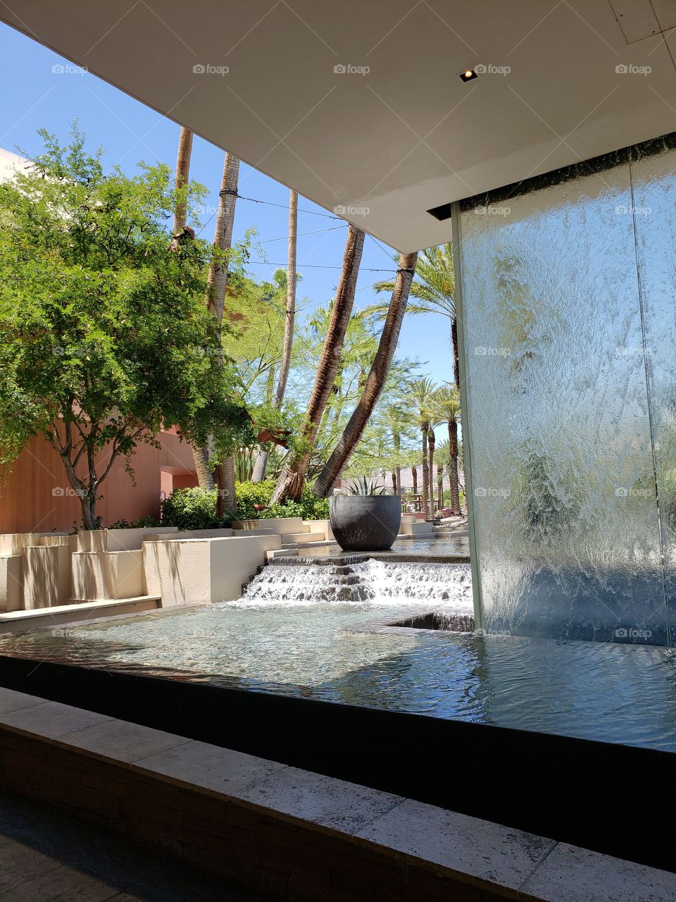 Waterfall at Red Rock Casino and Resort in beautiful, sunny, Las Vegas, Nevada, USA