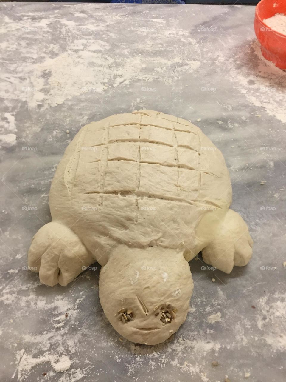 Making a break Turtle at work 