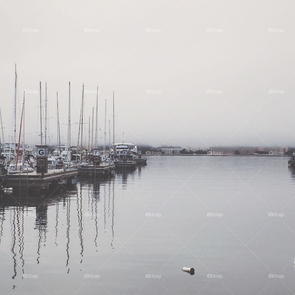 Winter in the Ibiza harbor 