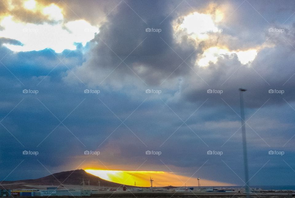 Stunning sunrise seen in Gran Canaria