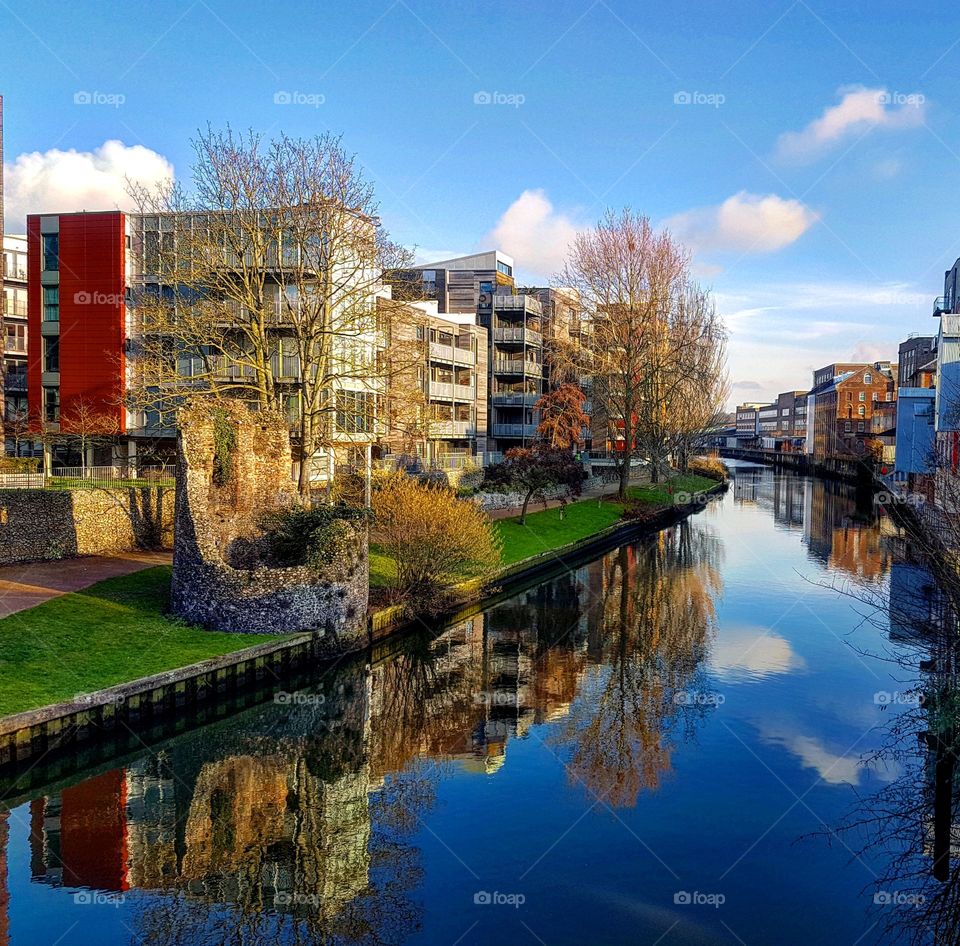 reflection on the river