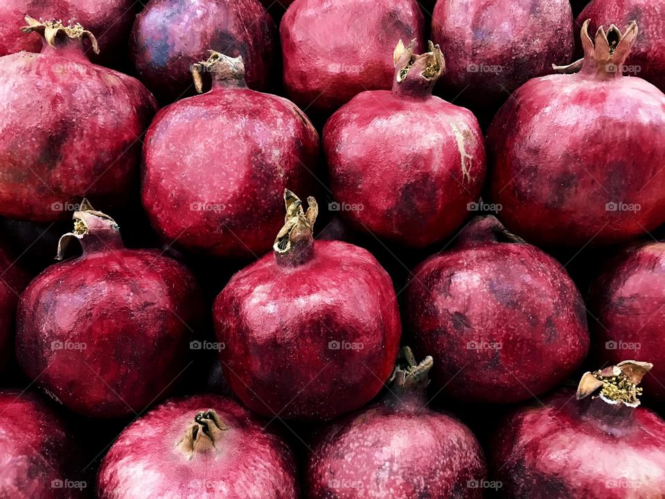 Red ripe pomegranates