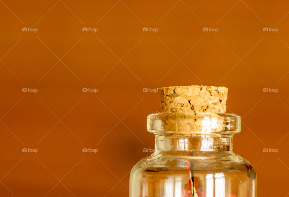 Bottle on the brown background