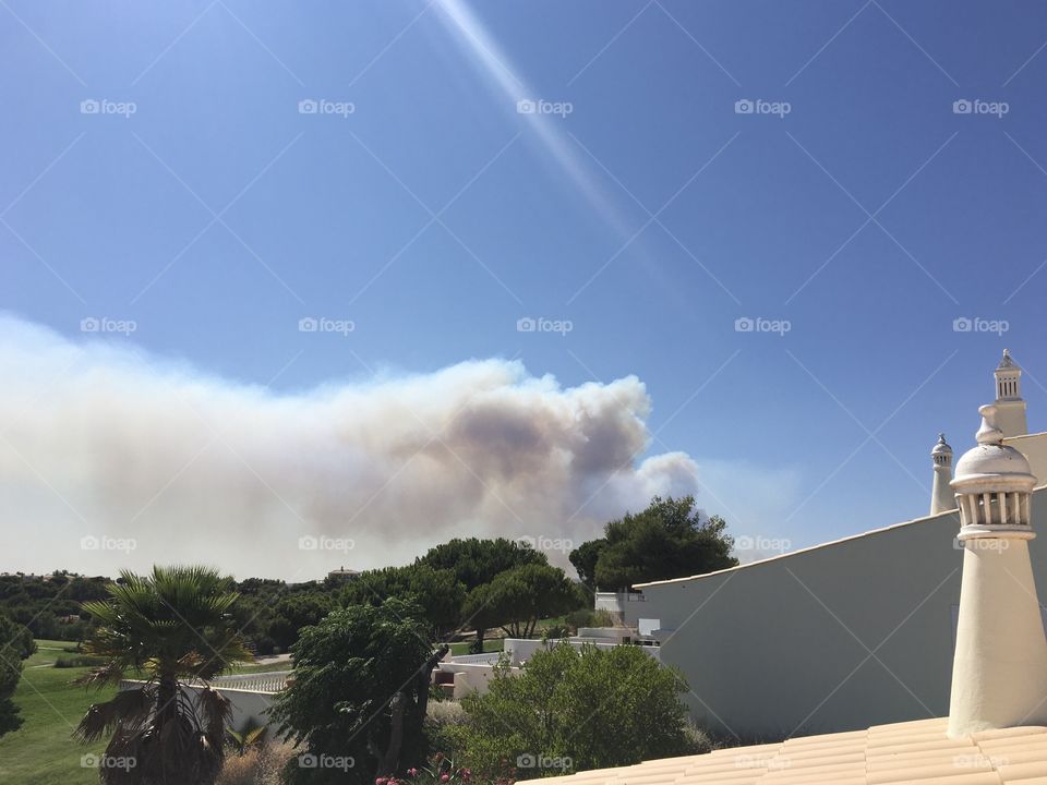 First alert with smoke from the beginning of a natural fire