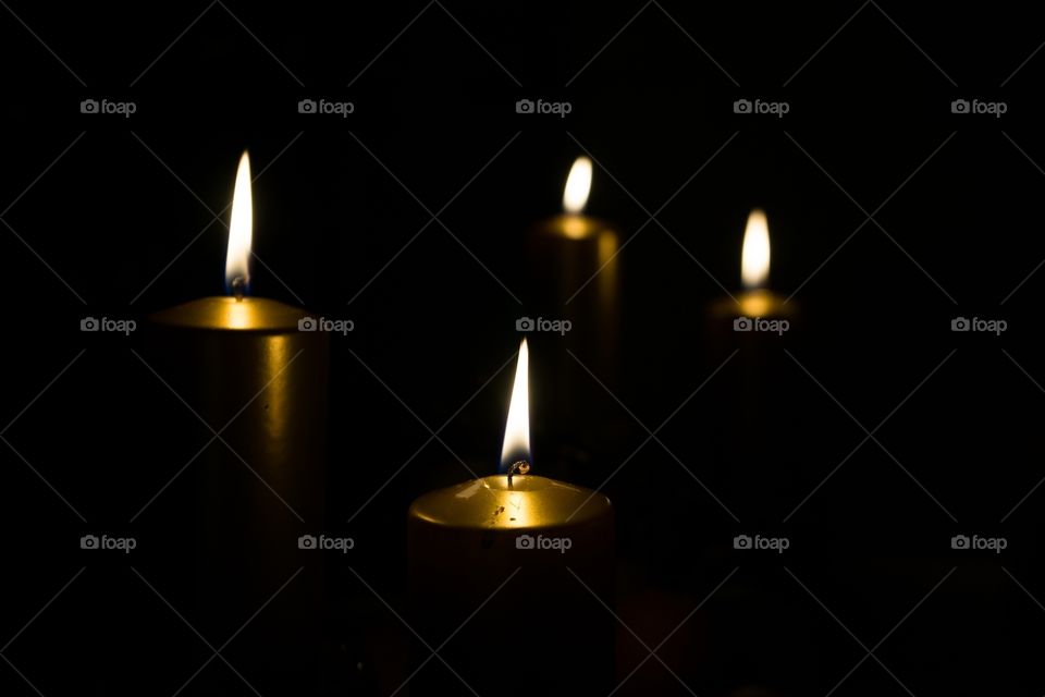 Advent candles. Slovakia