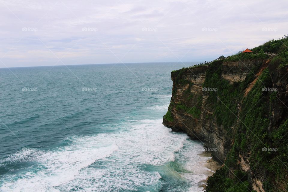 Beautiful shore line and cliff Indonesia 