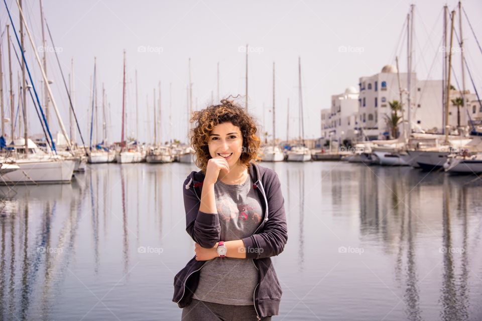 Portrait of smiling woman