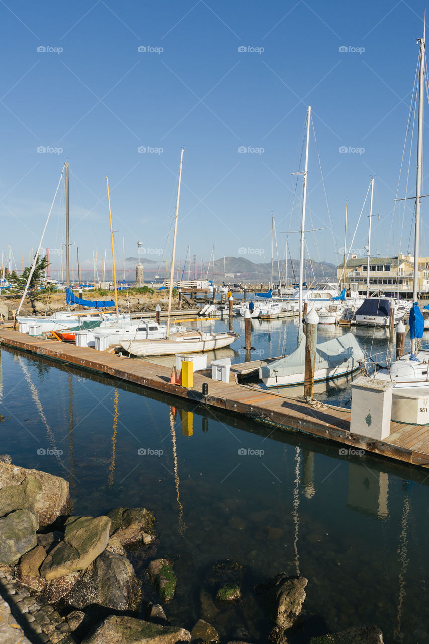 Salon boat marina in San Francisco California