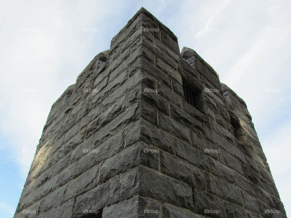 Low angle view of fortified wall