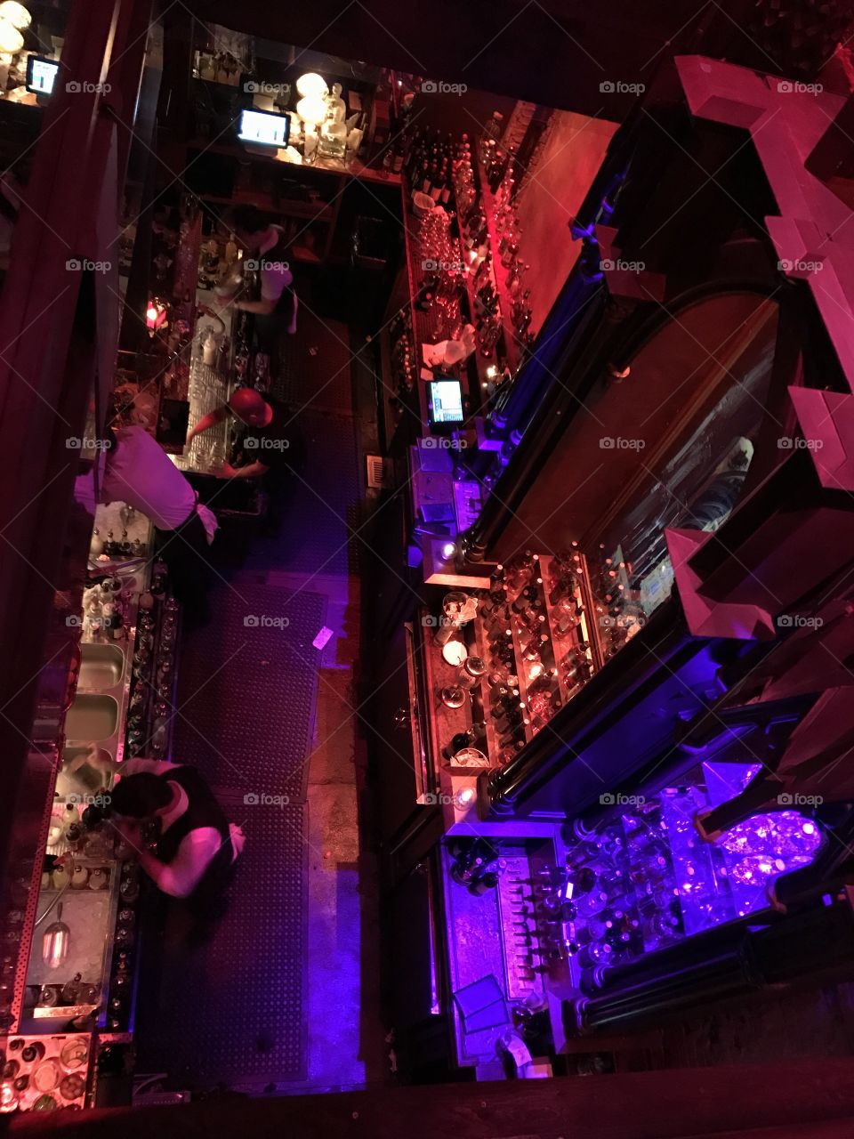 Basement bar
Looking in on a bar full of bottles