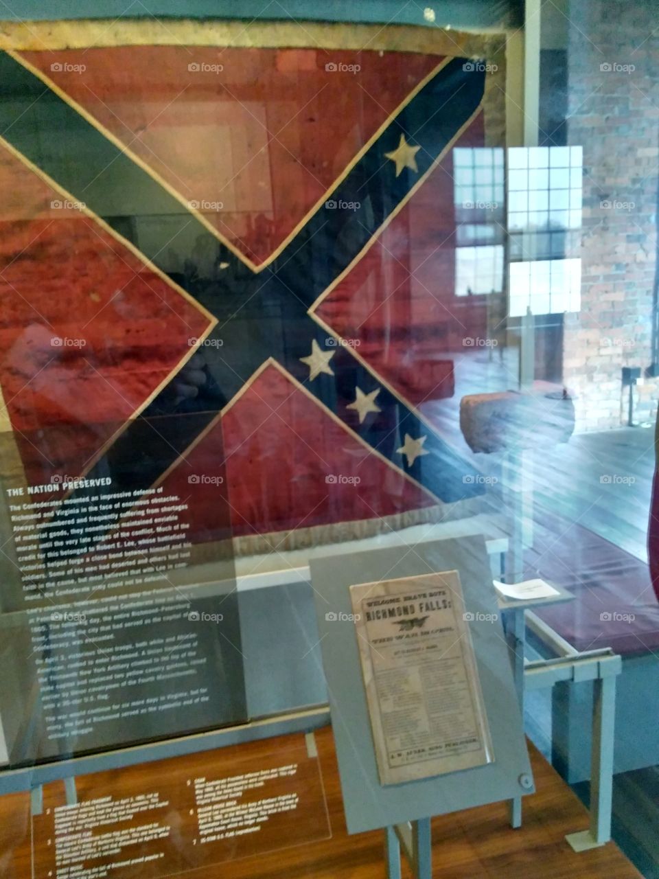 Confederate Flag at Tredgar Iron Works Museum. Richmond, Virginia.