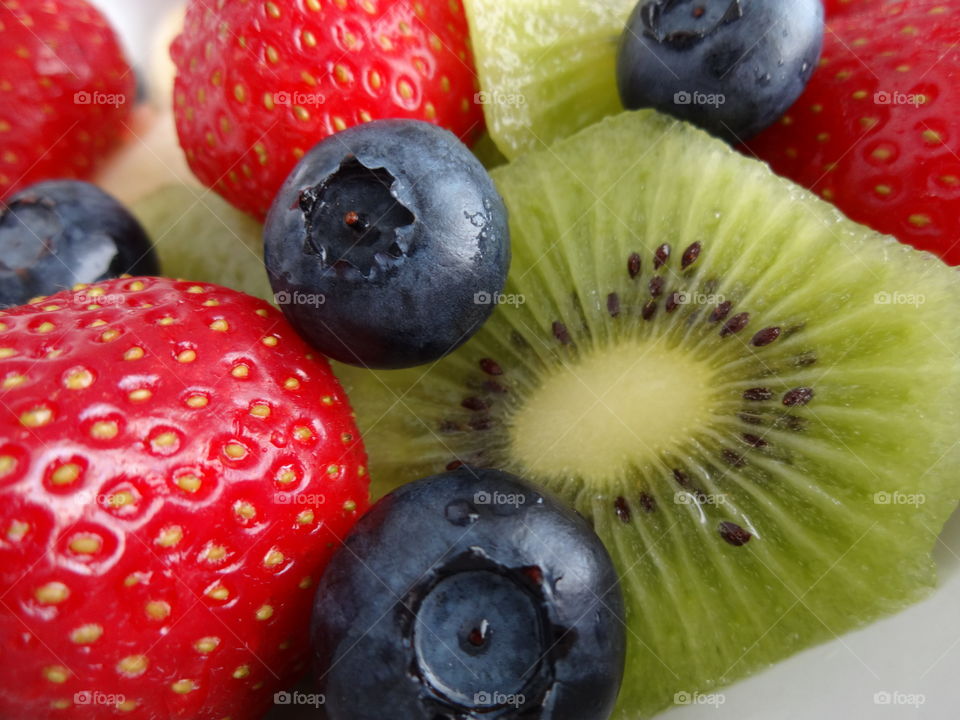 fruits in macro