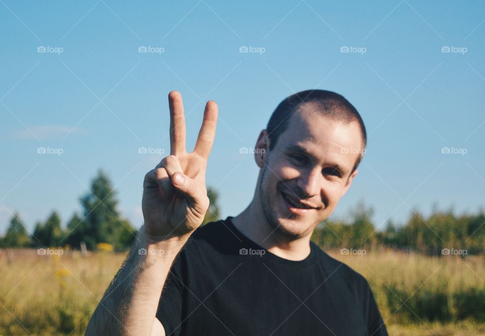 Close-up of a man gesturing