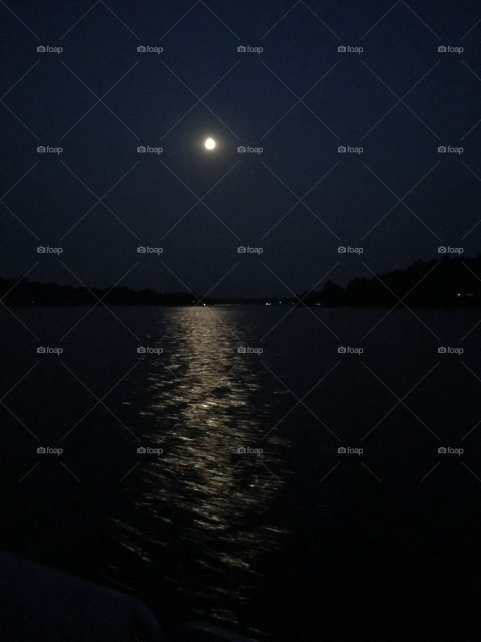 Moonlight over the water
