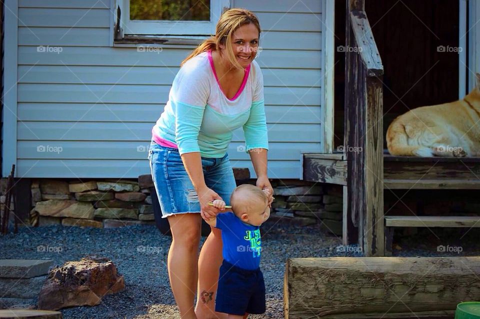 Walking with Mommy