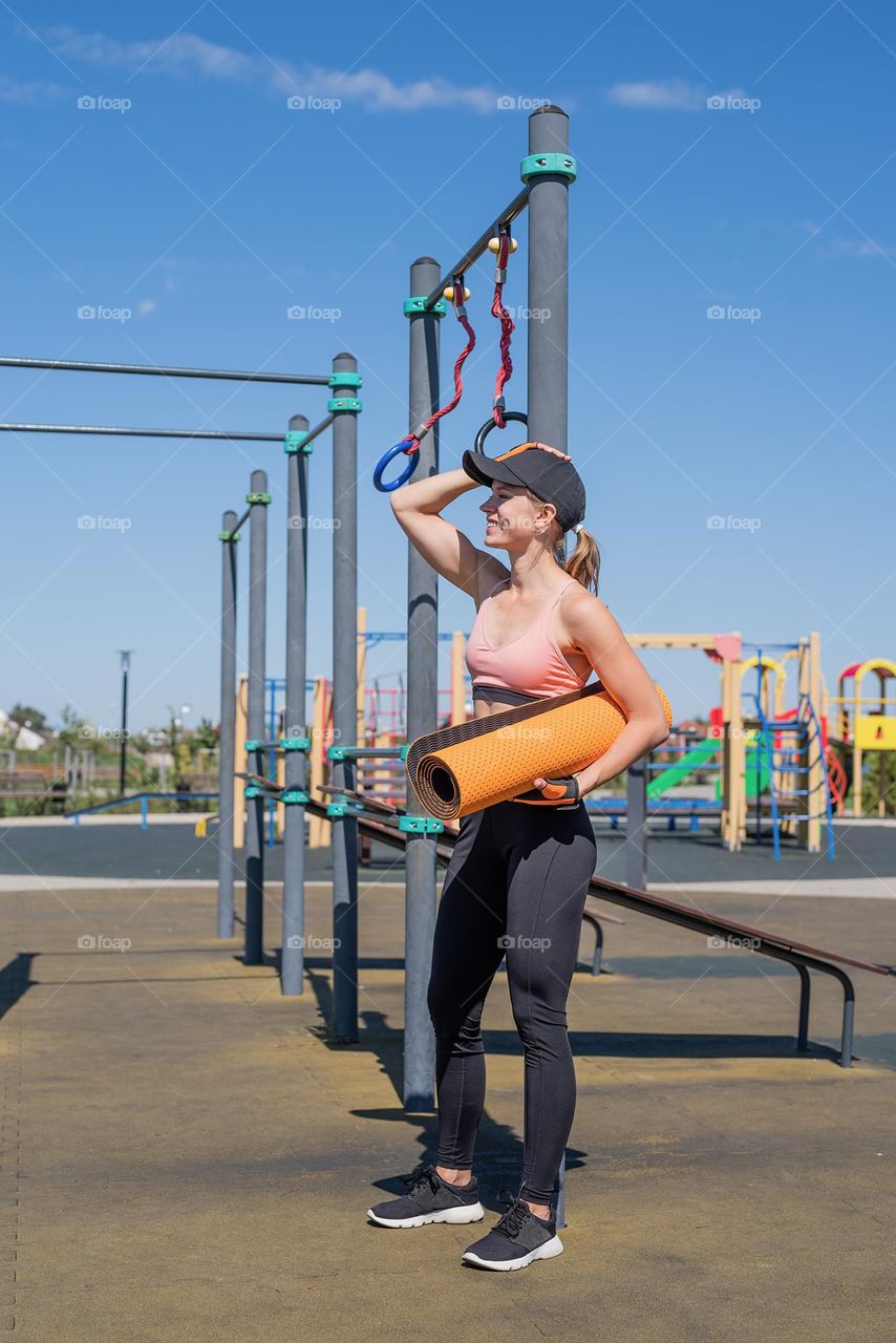 woman at sports ground