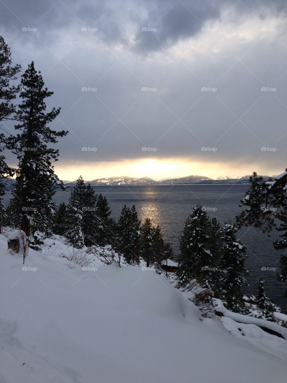 Sunset over Lake Tahoe.