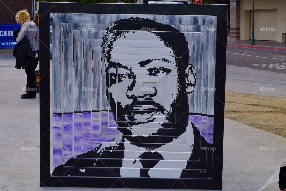 A portrait of Martin Luther King, Jr.