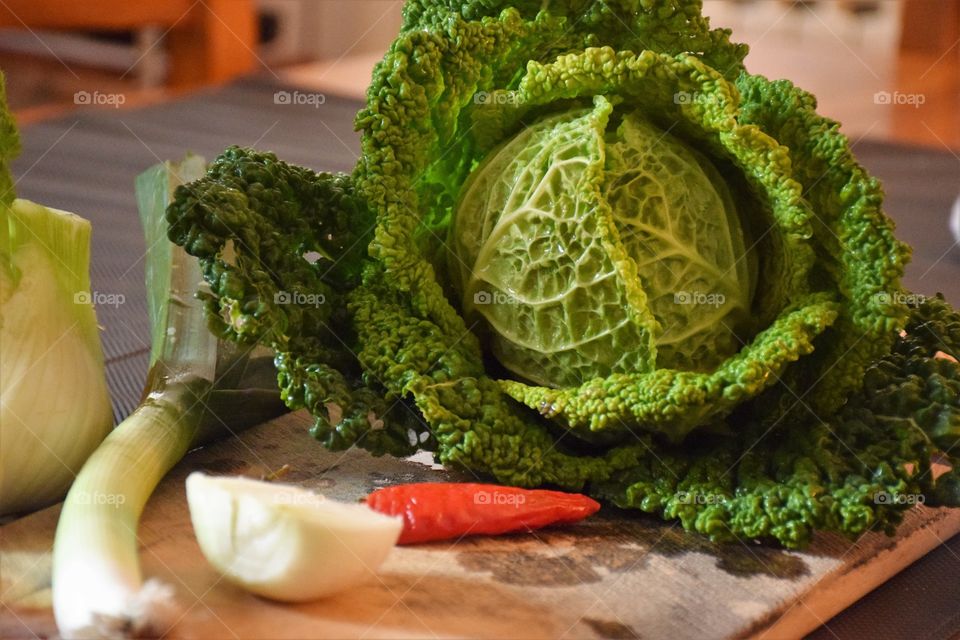 Vegetables on table close up