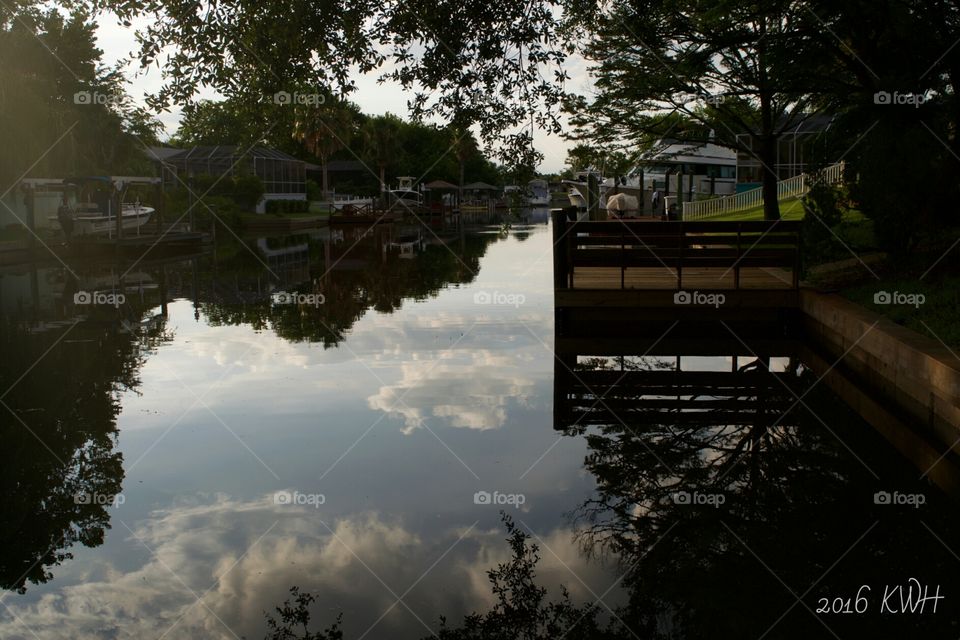Peaceful Canal Reflections
