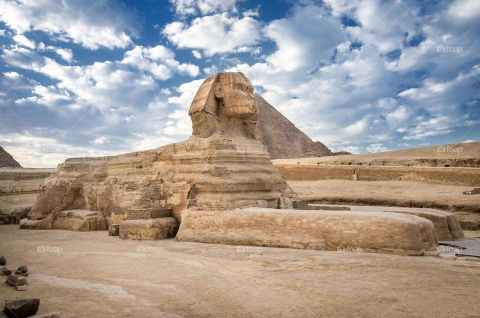 The sphinx against sky