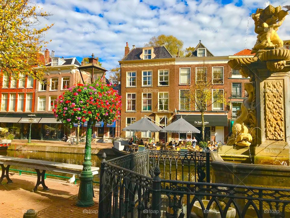 Leiden by the canal