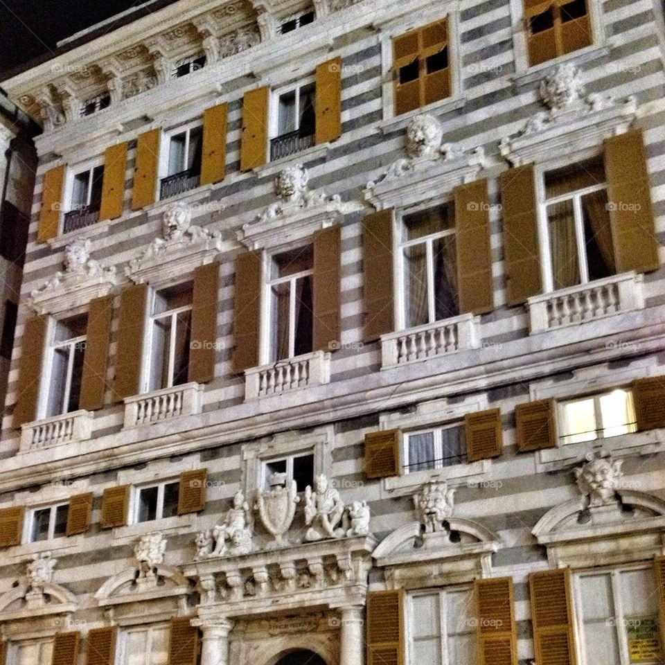 yellow building genova shutter by alekime