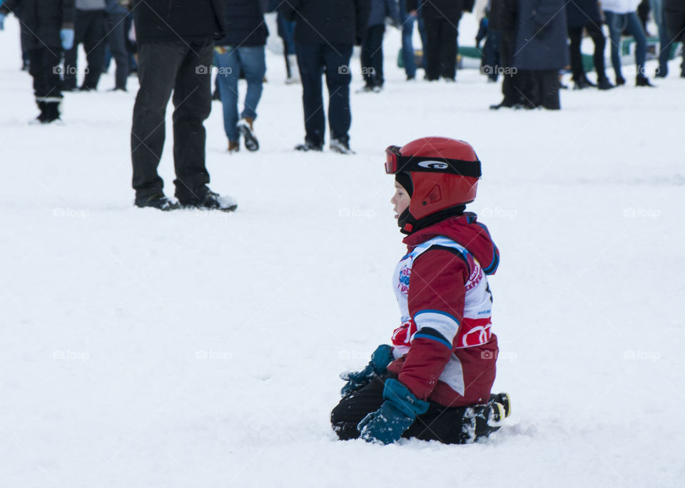 winter holidays. skating on dogs, sledding, snowboarding,