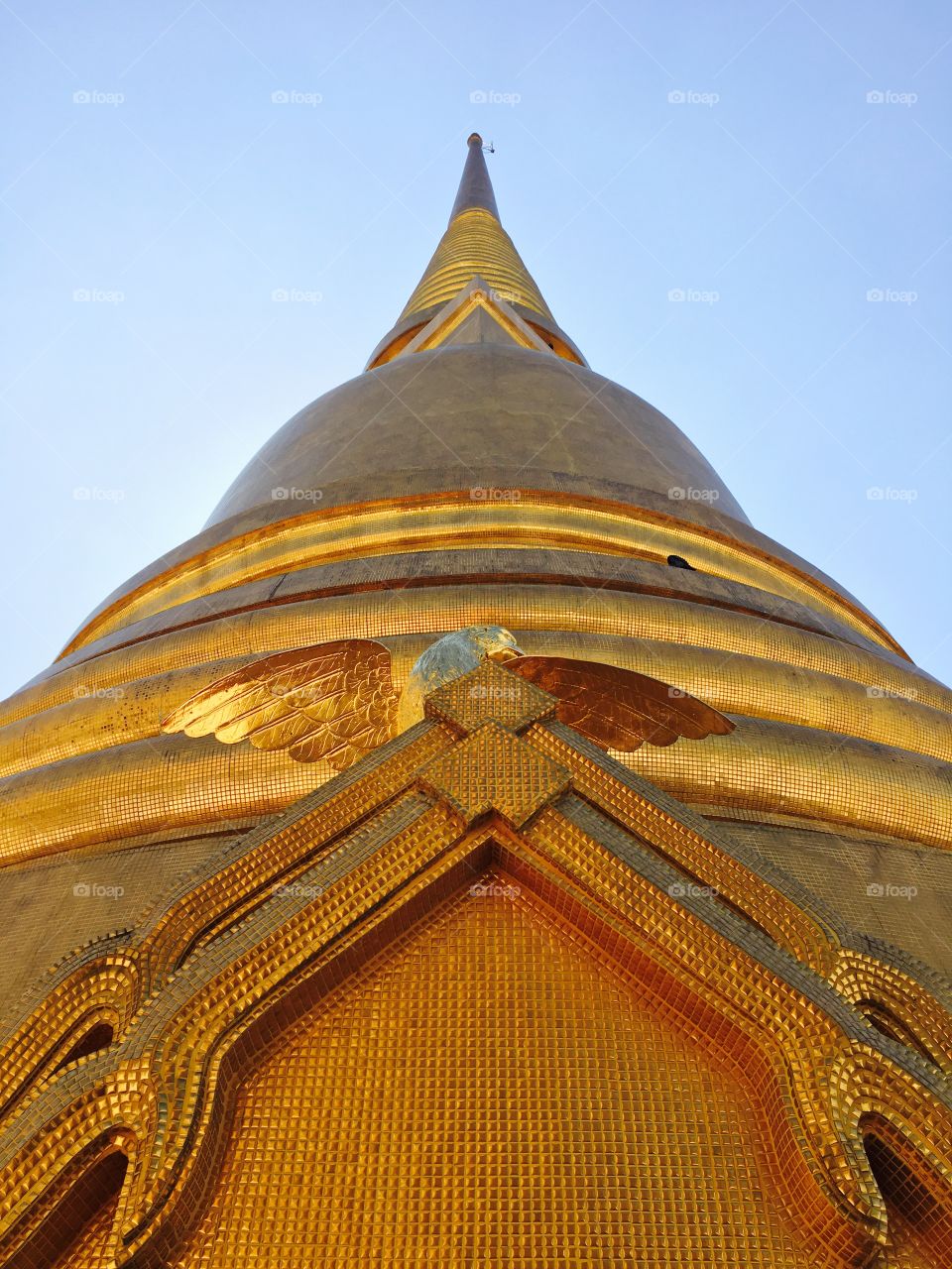 Gold pagoda in temple thailand