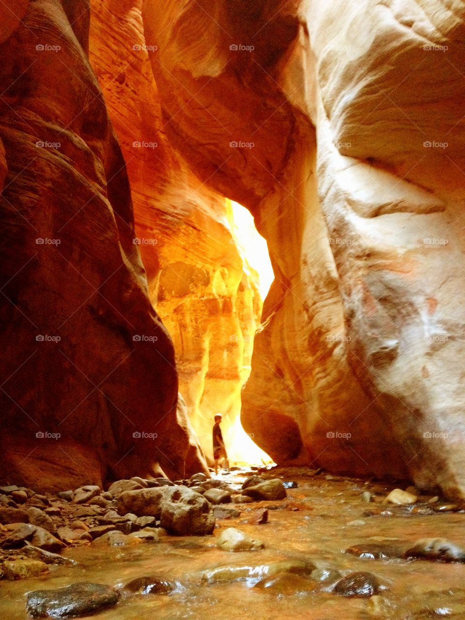Light at the end. Tight canyon 