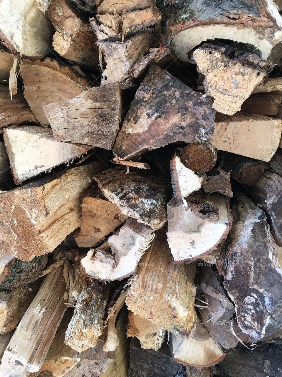 Wood stacked and ready for colder days"no rush" loving the spring like weather!